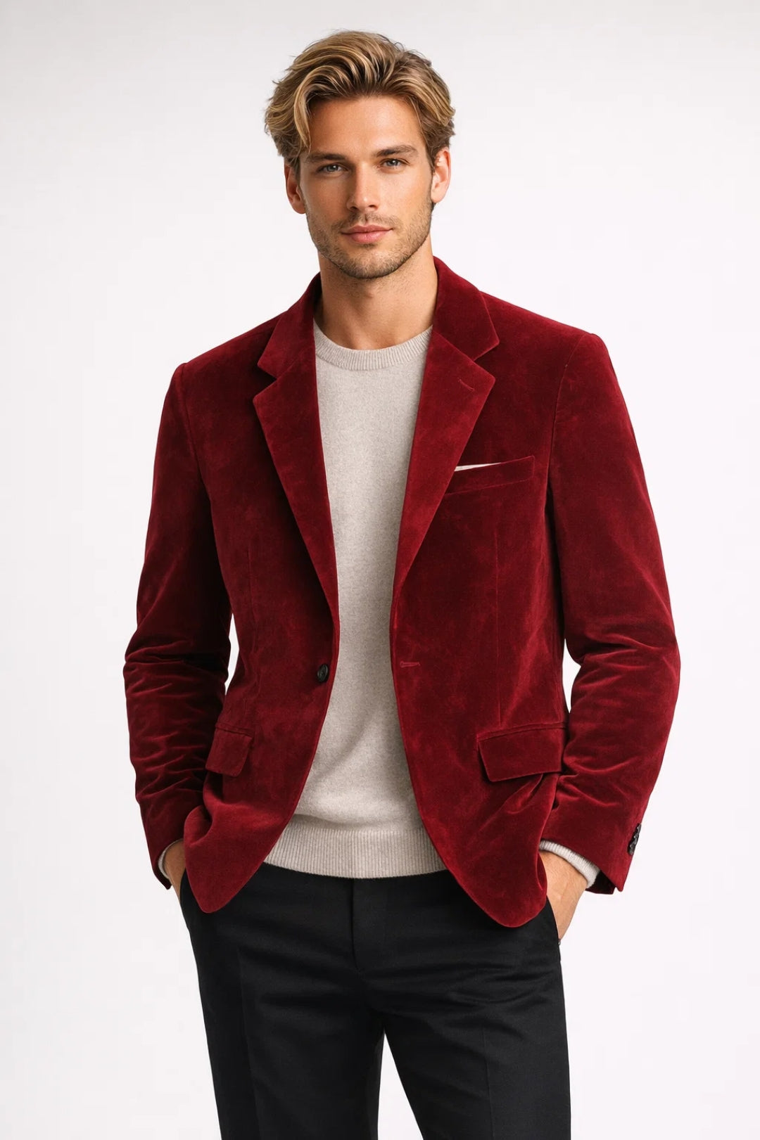Joel | Men's Single-Breasted Velvet Blazer
