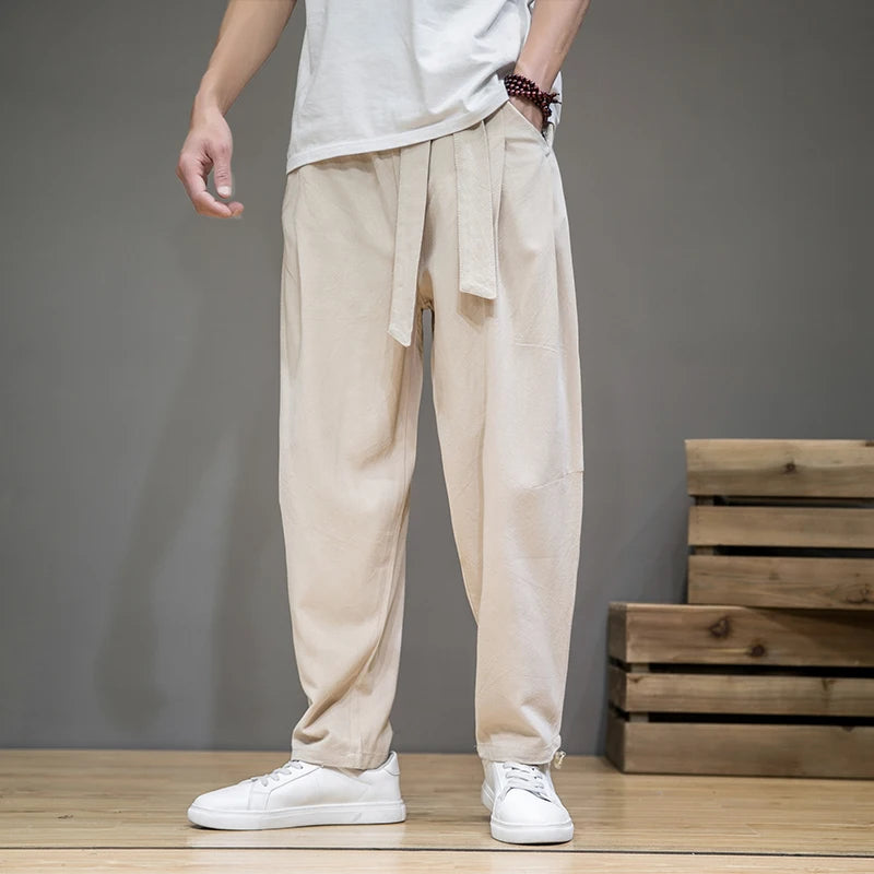 Joel | Men's Wide Leg Belted Pants