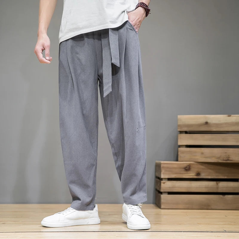Joel | Men's Wide Leg Belted Pants