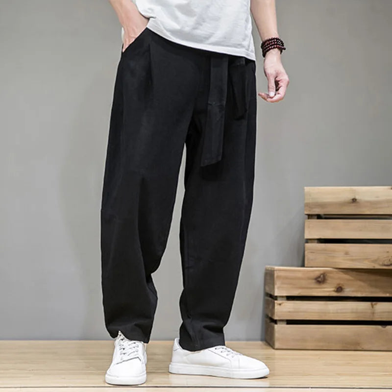 Joel | Men's Wide Leg Belted Pants