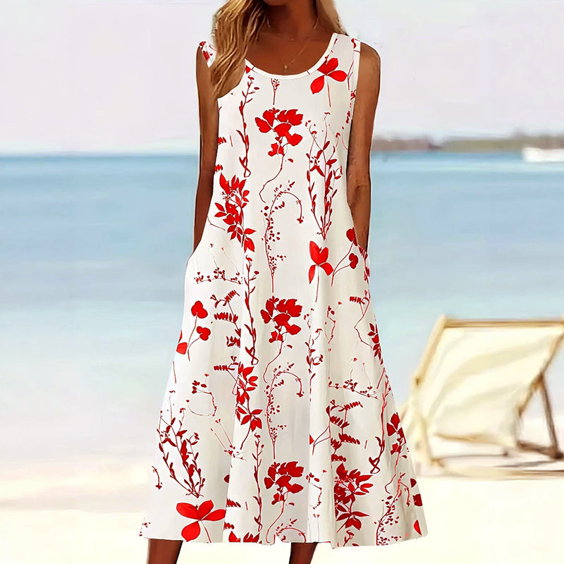 Jolene | Women's Sleeveless A-Line Midi Dress