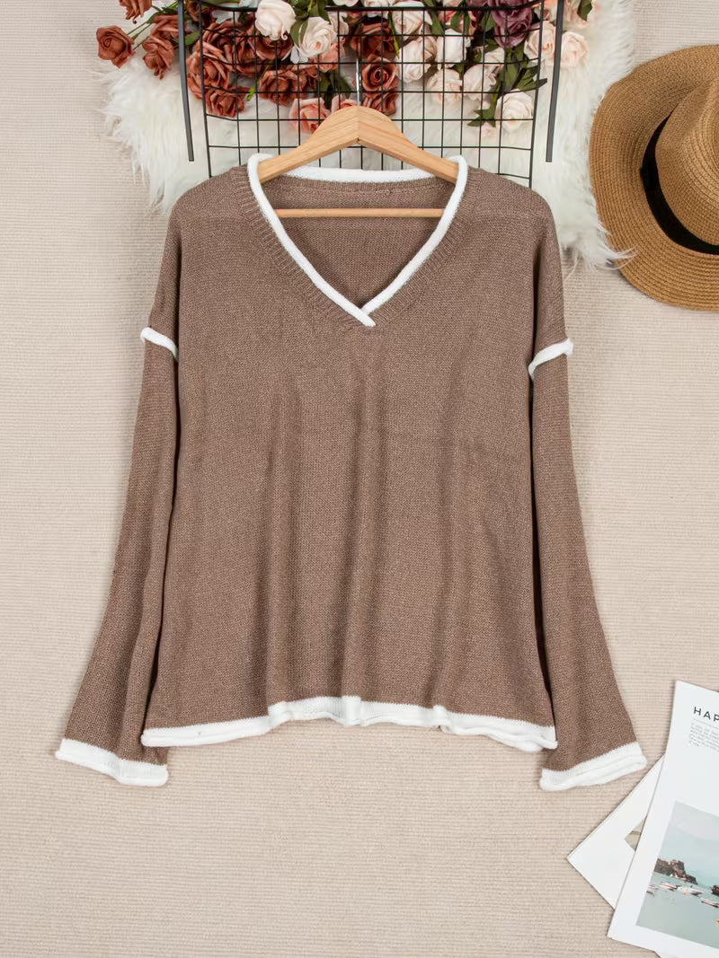 Kara | Women's Oversized V-Neck Sweater