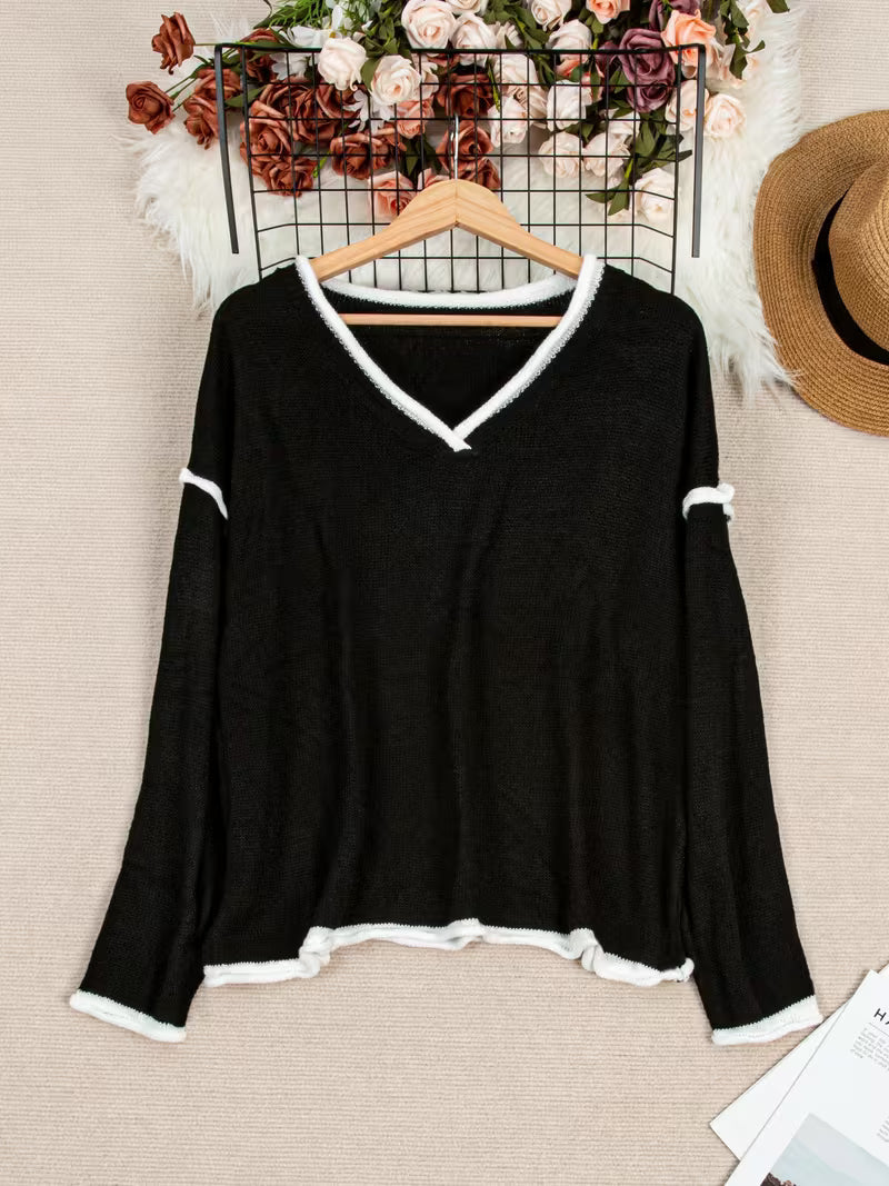 Kara | Women's Oversized V-Neck Sweater