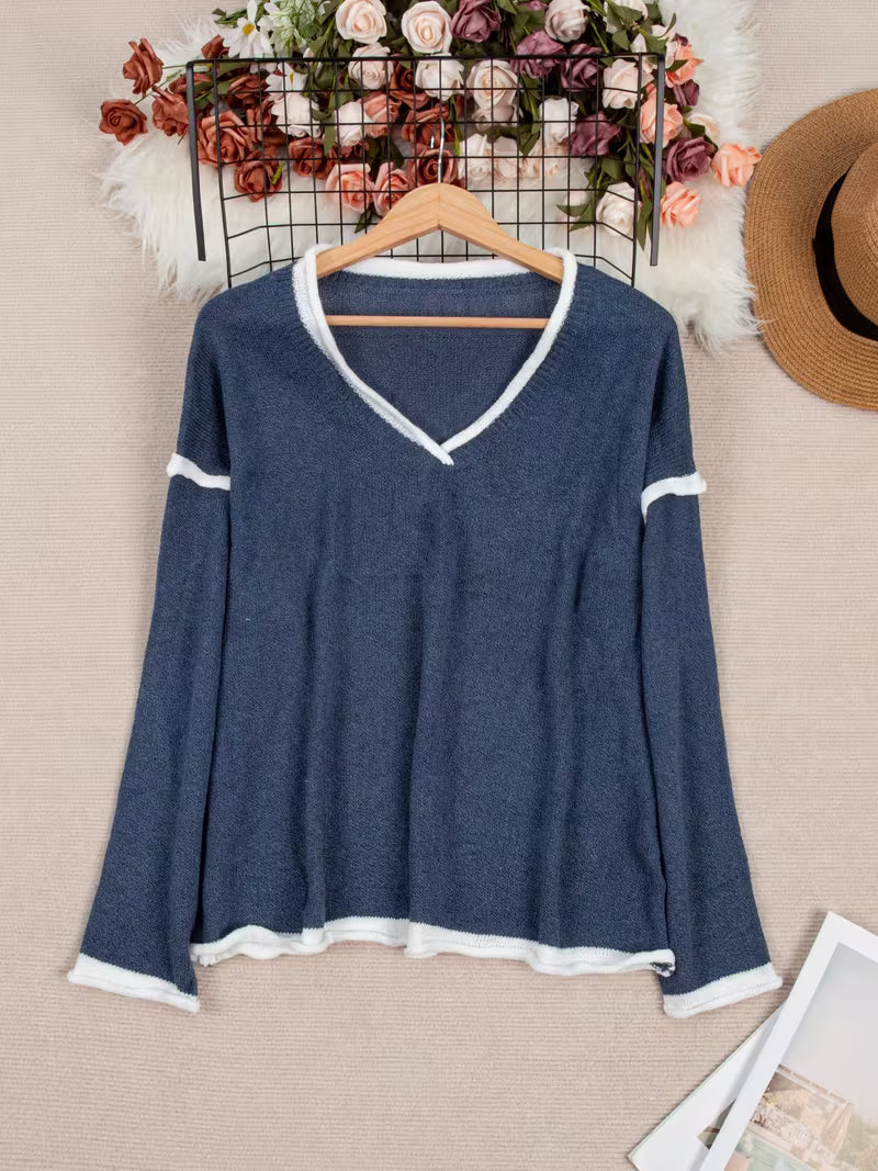 Kara | Women's Oversized V-Neck Sweater