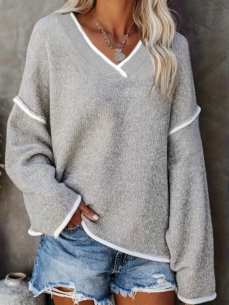 Kara | Women's Oversized V-Neck Sweater