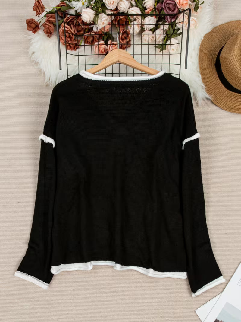 Kara | Women's Oversized V-Neck Sweater