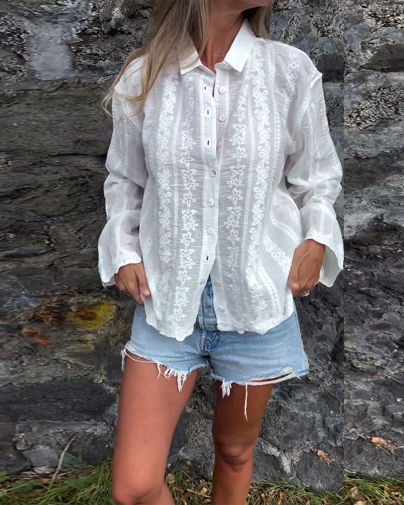 Karen | Women's Button-Down Relaxed Fit Blouse