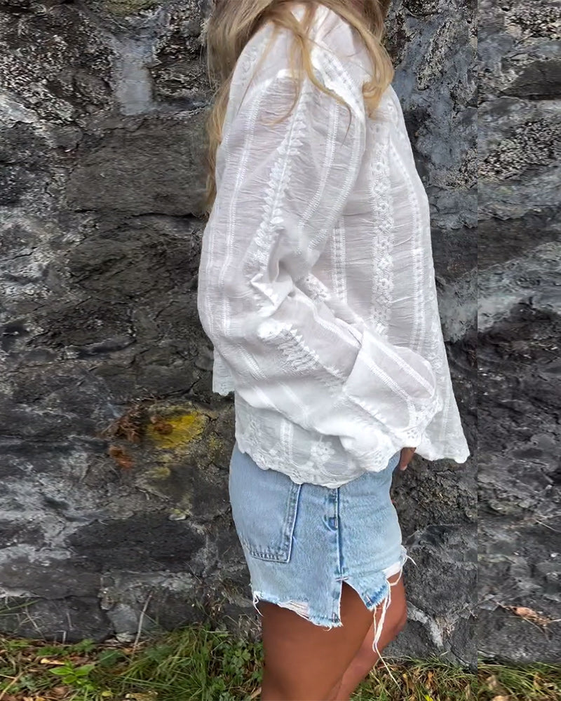 Karen | Women's Button-Down Relaxed Fit Blouse