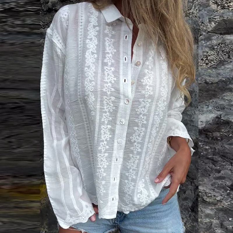 Karen | Women's Button-Down Relaxed Fit Blouse