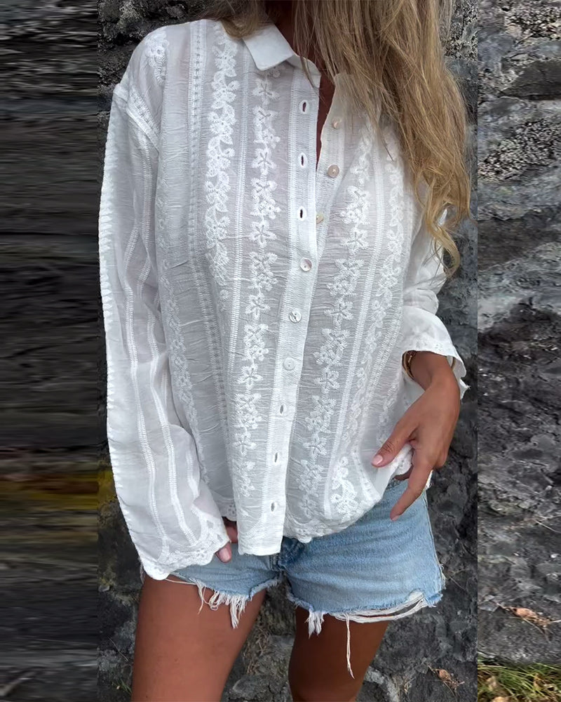 Karen | Women's Button-Down Relaxed Fit Blouse