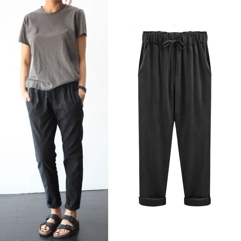 Karen | Women's Drawstring Cuffed Trousers