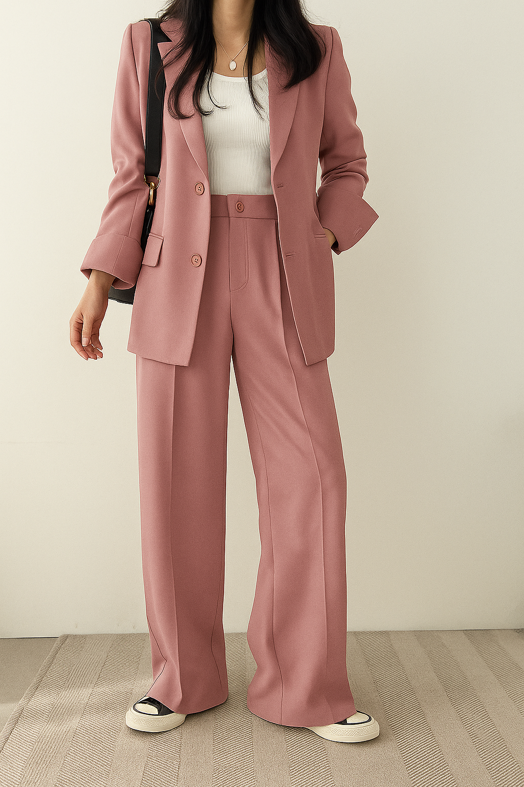 Kate | Women's Wide Leg Two-Piece Suit Set