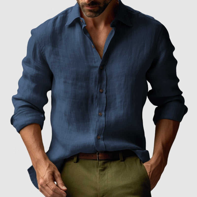 Kelvin | Men's Long Sleeve Button-Down Casual Shirt