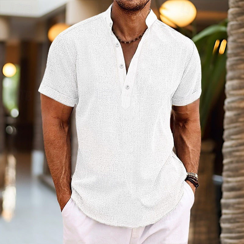 Ken | Men's Short Sleeve Henley Shirt