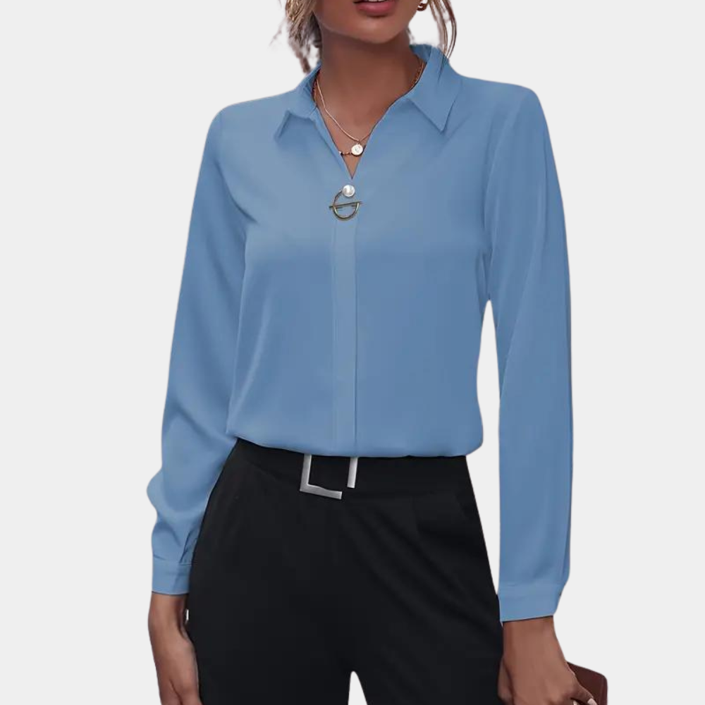 Kiara | Women's Long Sleeve Button-Down Blouse