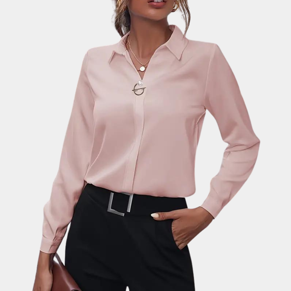 Kiara | Women's Long Sleeve Button-Down Blouse