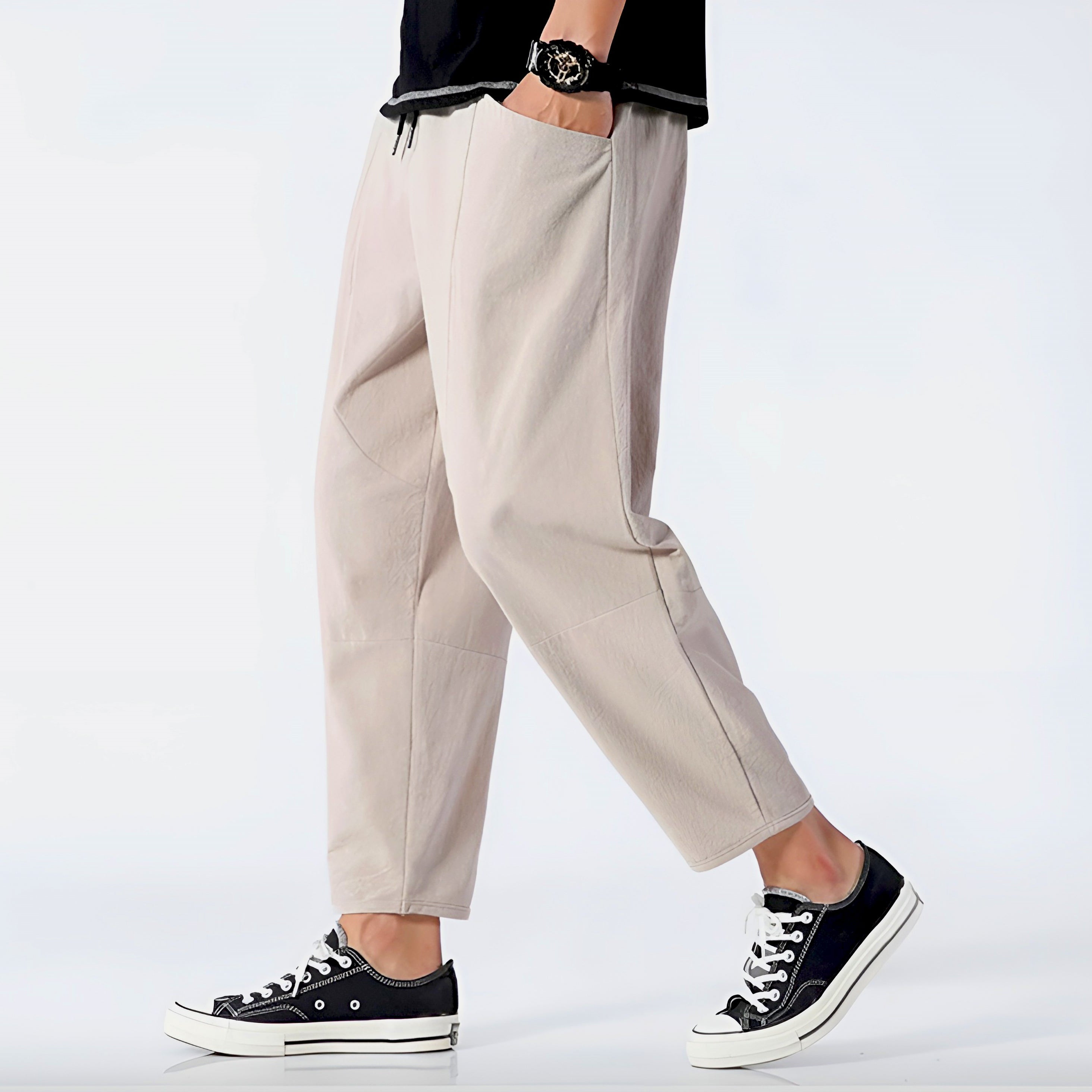 Kris | Men's Cropped Drawstring Pants