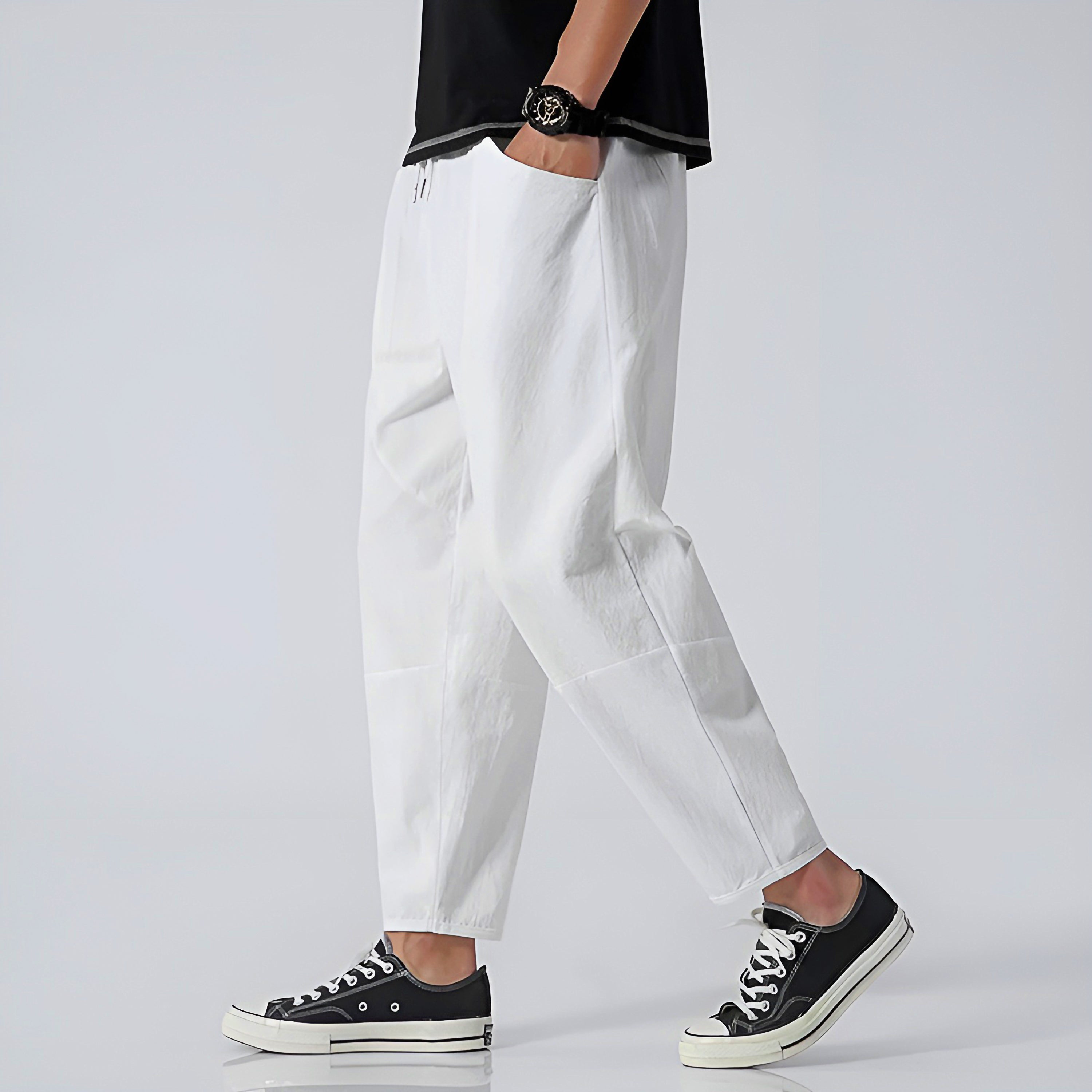 Kris | Men's Cropped Drawstring Pants