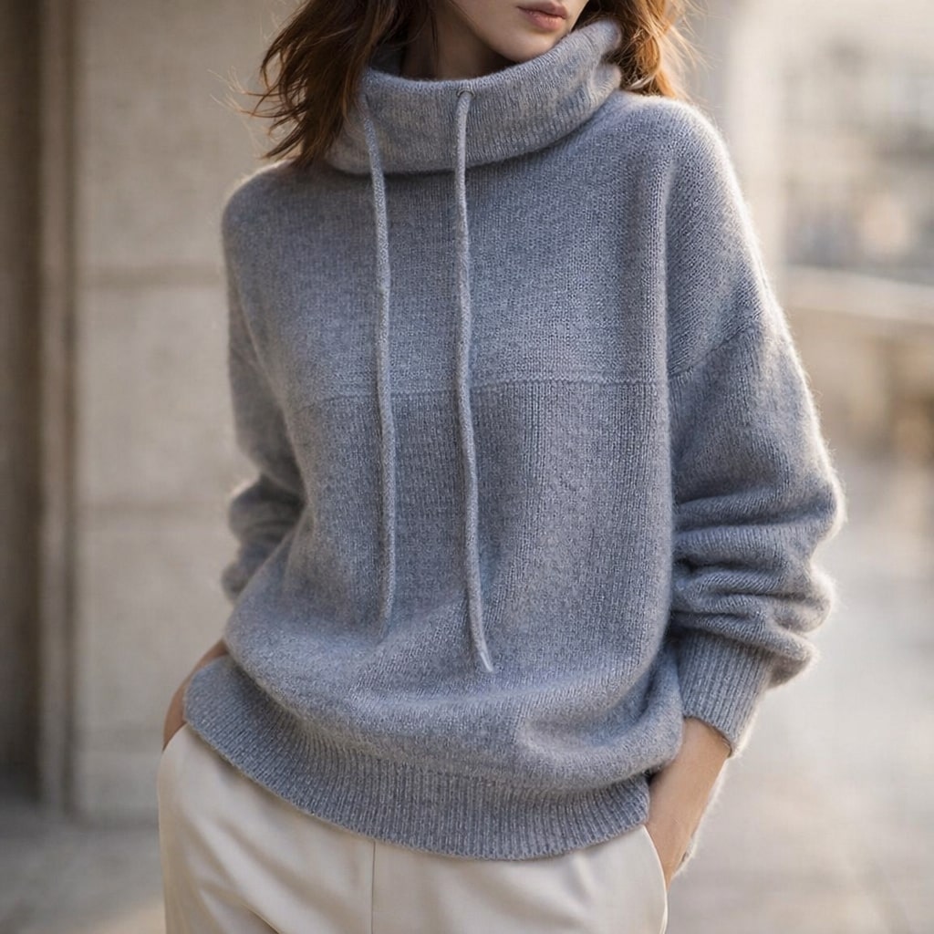 Kylie | Women's Cowl Neck Hooded Sweater