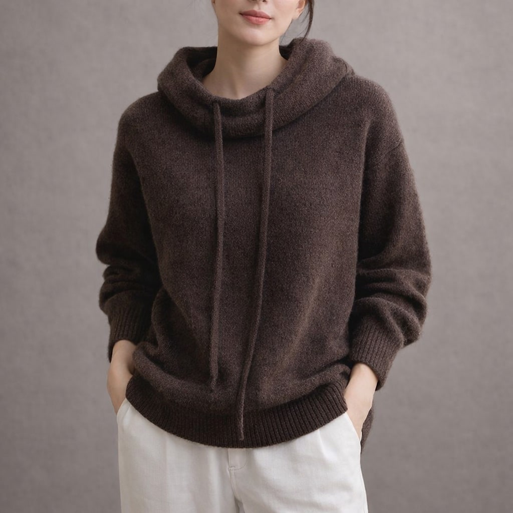 Kylie | Women's Cowl Neck Hooded Sweater