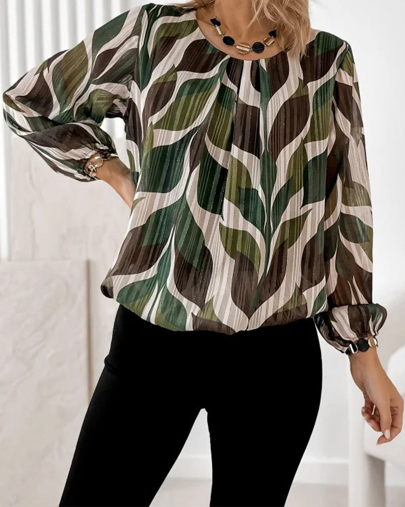 Lana | Women's Long Sleeve Printed Blouse
