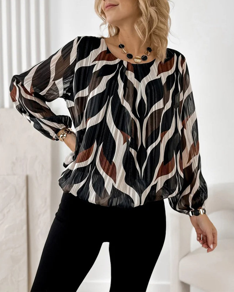 Lana | Women's Long Sleeve Printed Blouse