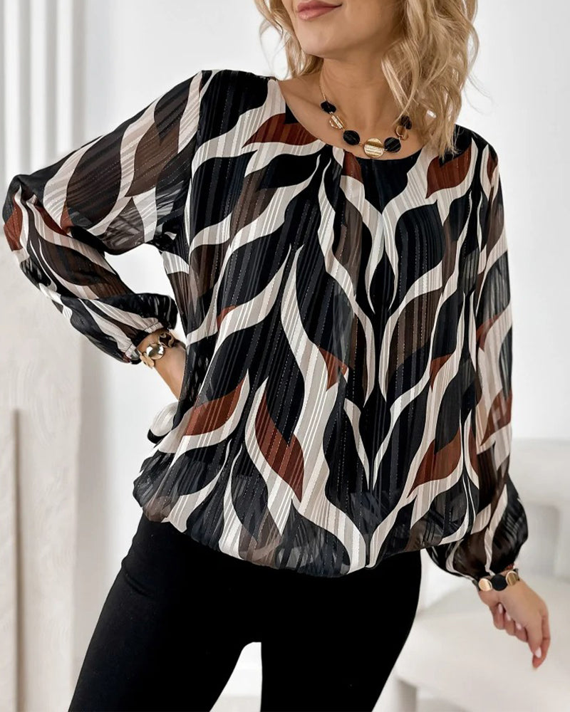Lana | Women's Long Sleeve Printed Blouse