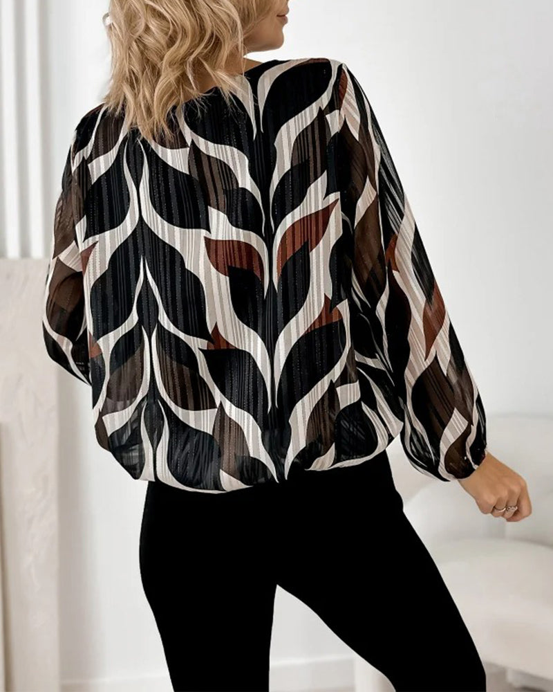Lana | Women's Long Sleeve Printed Blouse