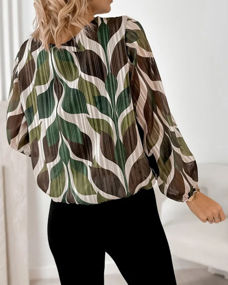 Lana | Women's Long Sleeve Printed Blouse