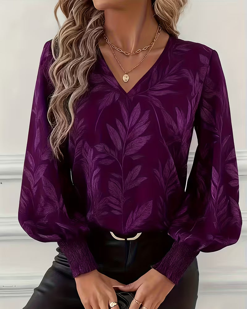 Lauren | Women's V-Neck Long Sleeve Blouse