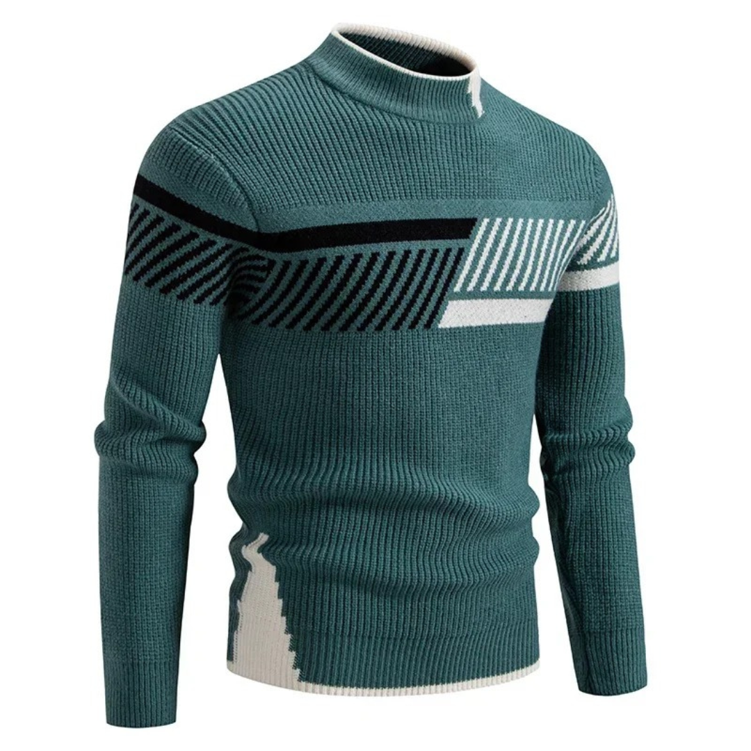 Lawson | Men's Geometric Mock Neck Sweater