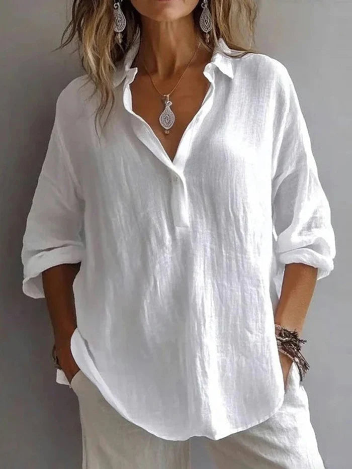 Lena | Women's Long Sleeve Button-Down Blouse