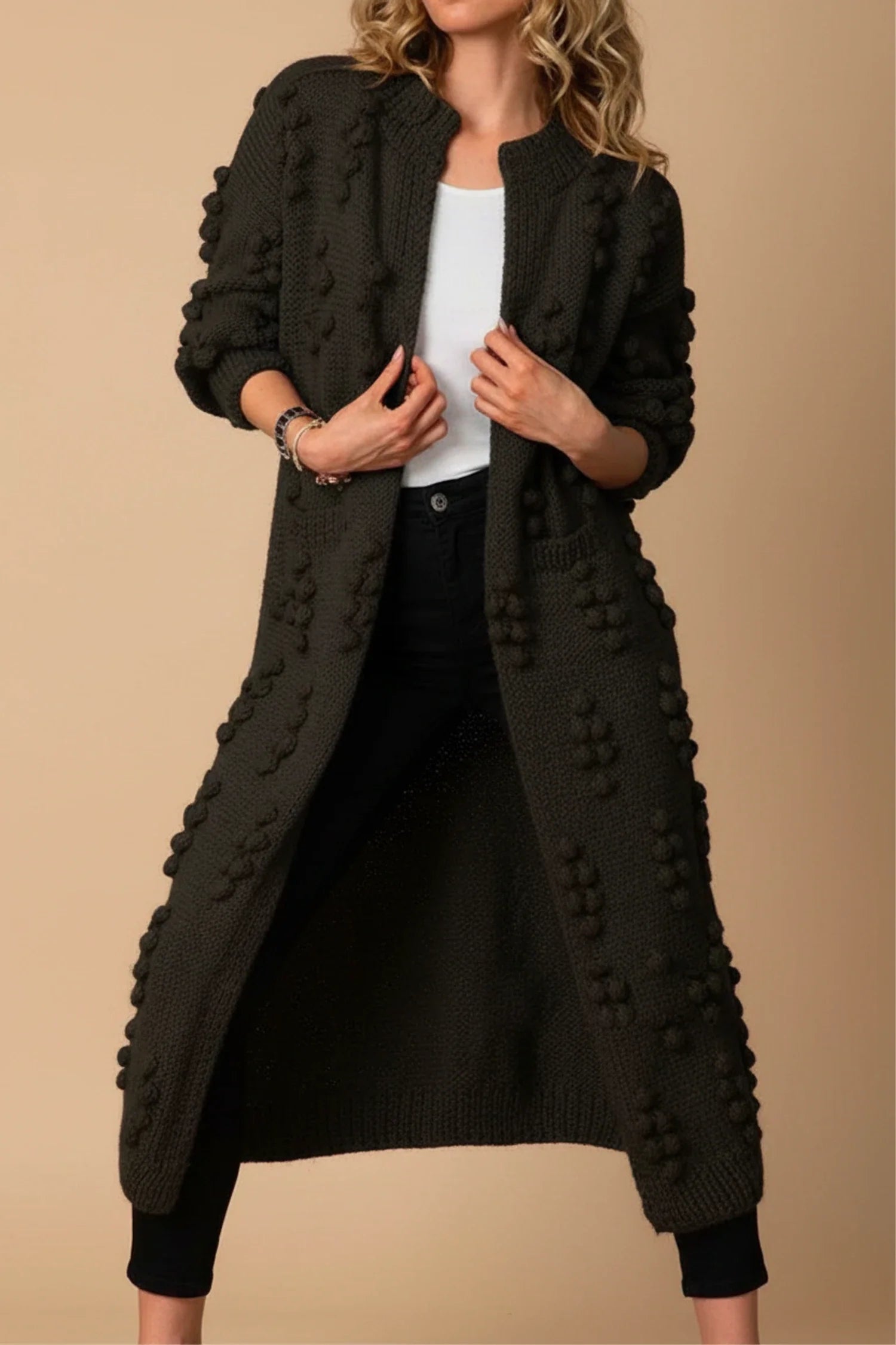 Long Open Front Cardigan for Women
