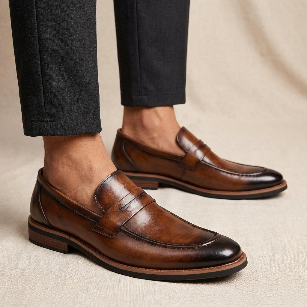Louis | Men's Penny Loafer Slip-On Dress Shoes