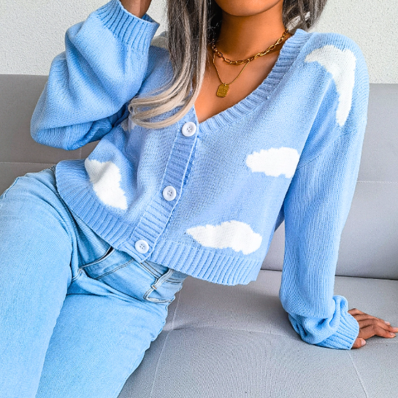 Lucy | Women's Cropped Button-Down Cardigan
