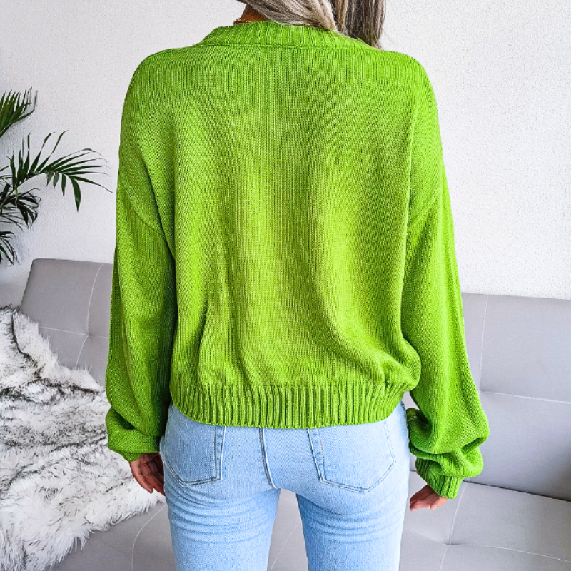 Lucy | Women's Cropped Button-Down Cardigan