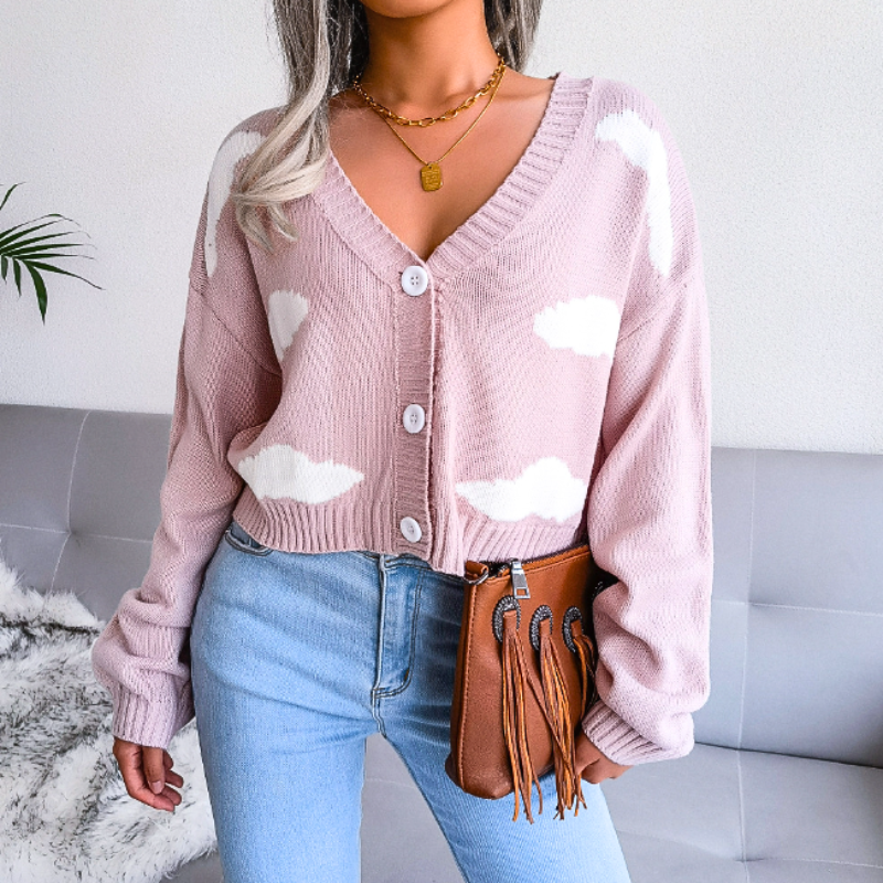 Lucy | Women's Cropped Button-Down Cardigan