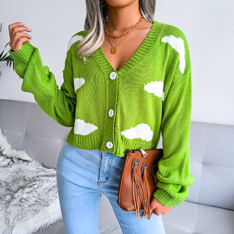 Lucy | Women's Cropped Button-Down Cardigan