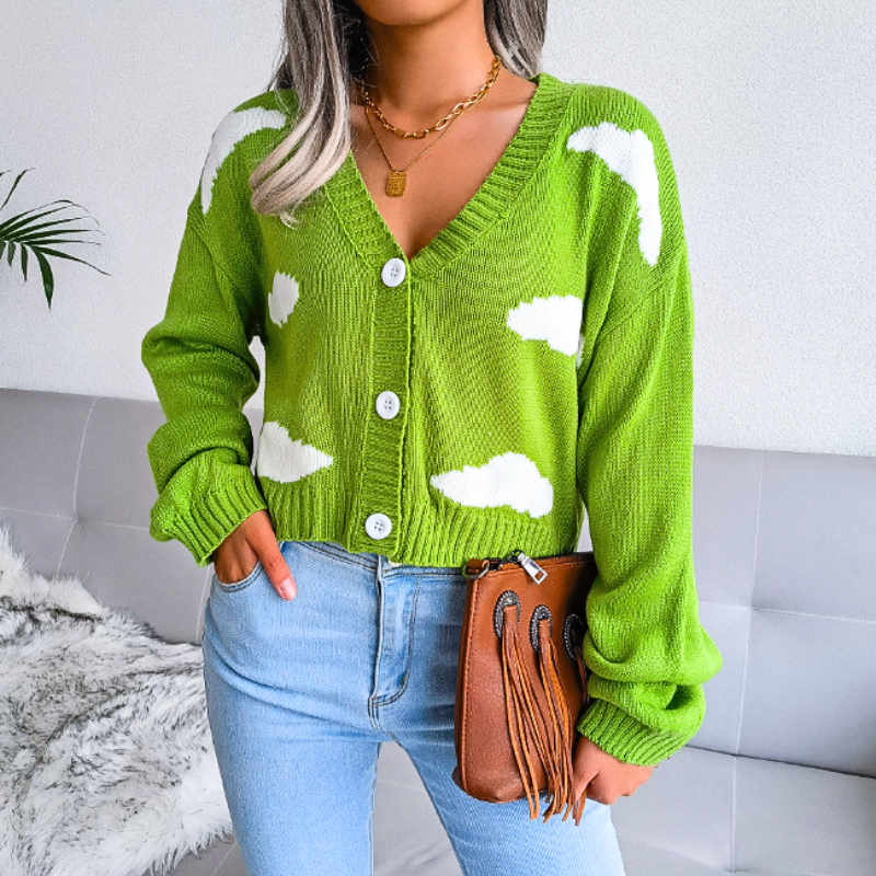 Lucy | Women's Cropped Button-Down Cardigan