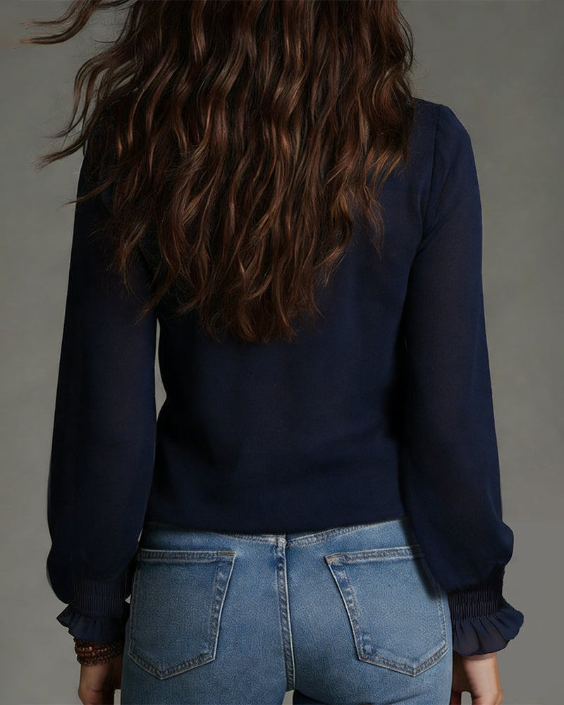 Lynne | Women's Ruffle V-Neck Blouse