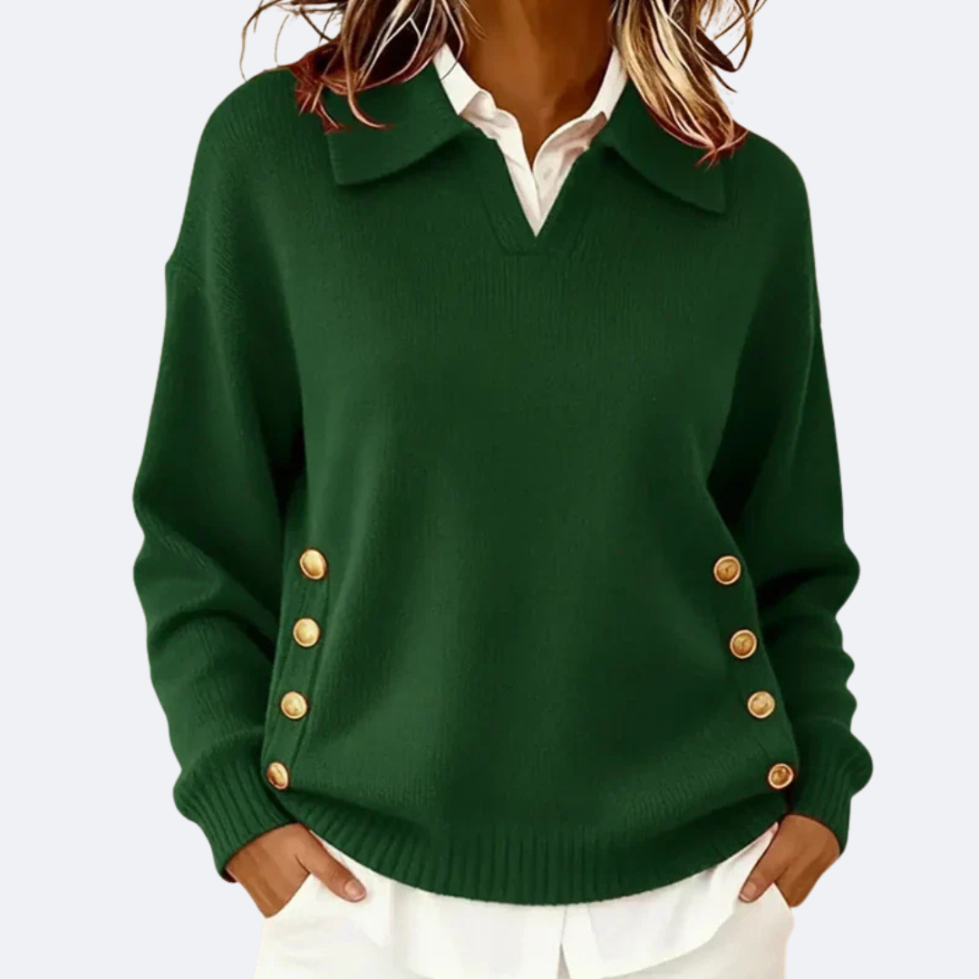 Mackenzie | Women's Collared Button Sweater