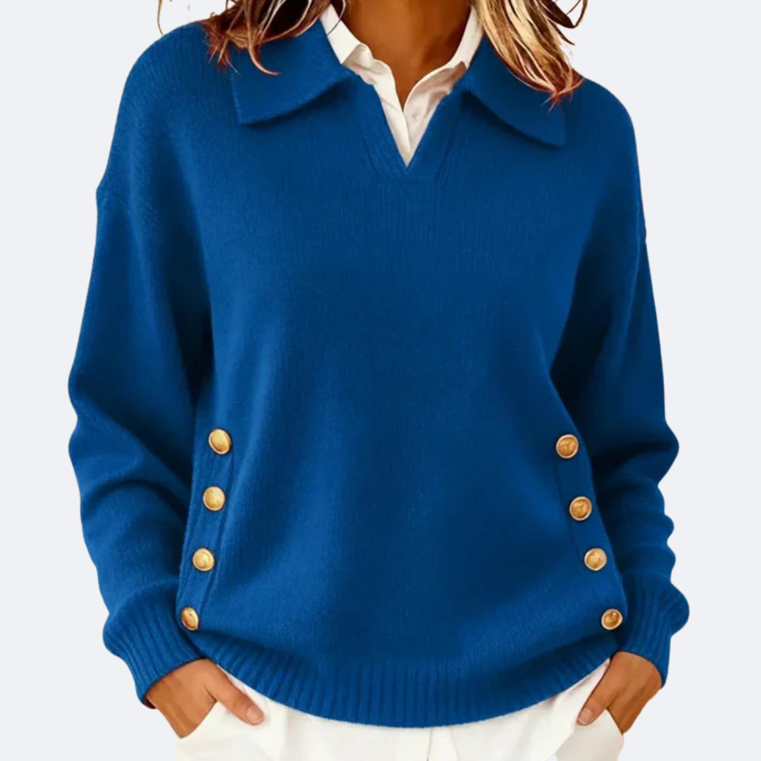 Mackenzie | Women's Collared Button Sweater