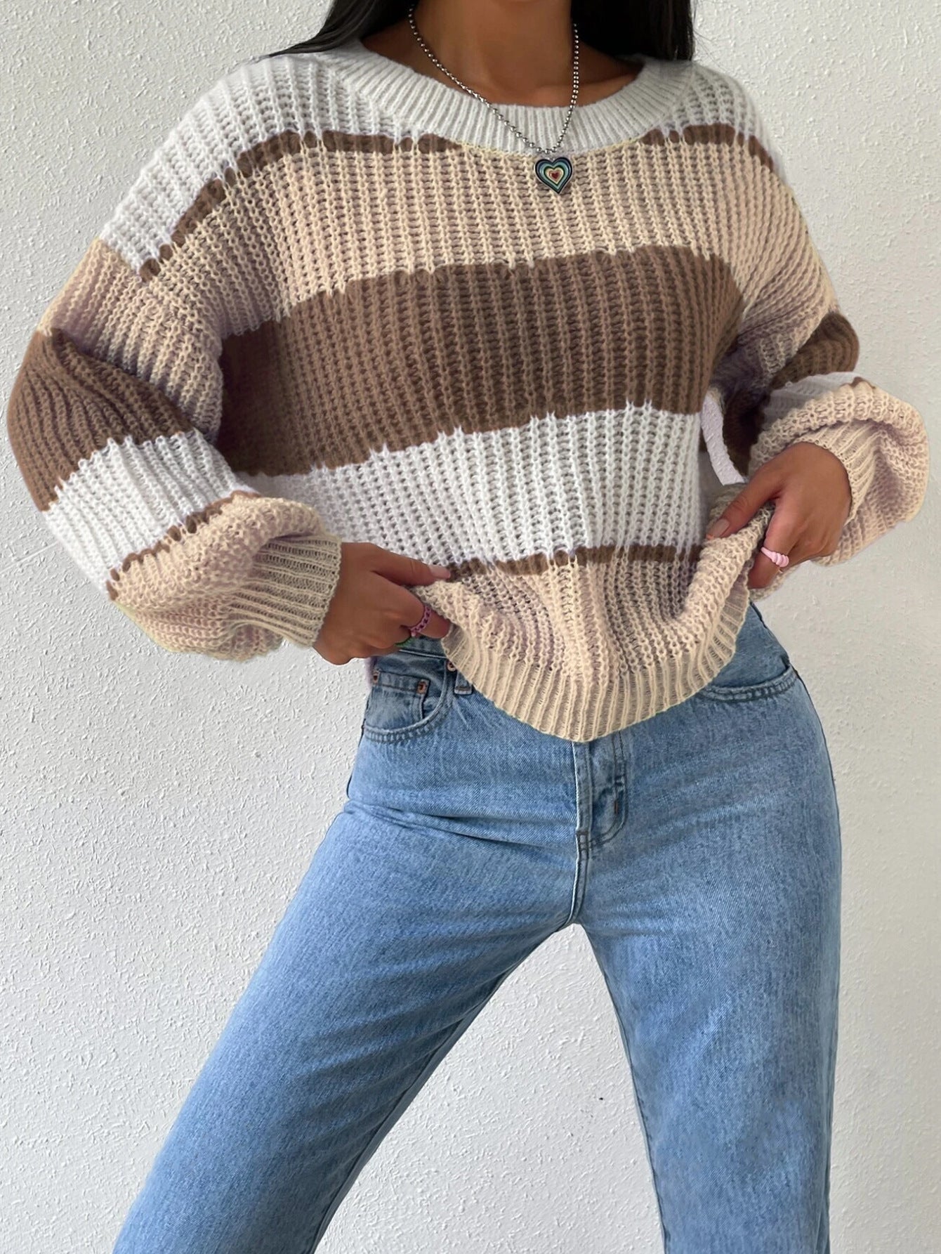 Mandy | Women's Oversized Striped Sweater