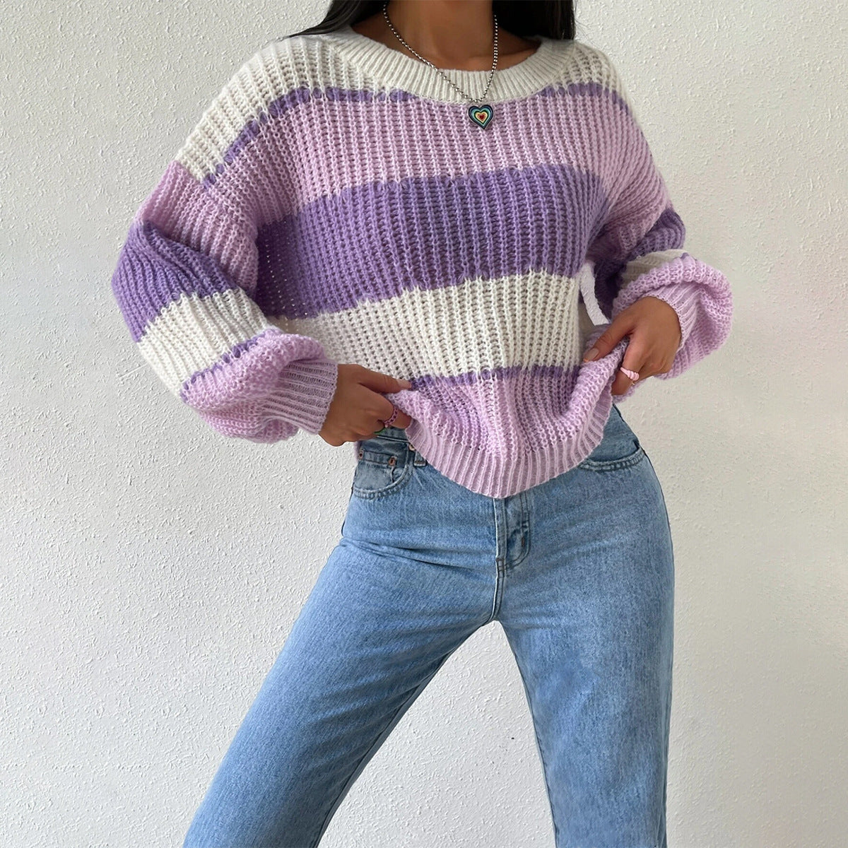 Mandy | Women's Oversized Striped Sweater