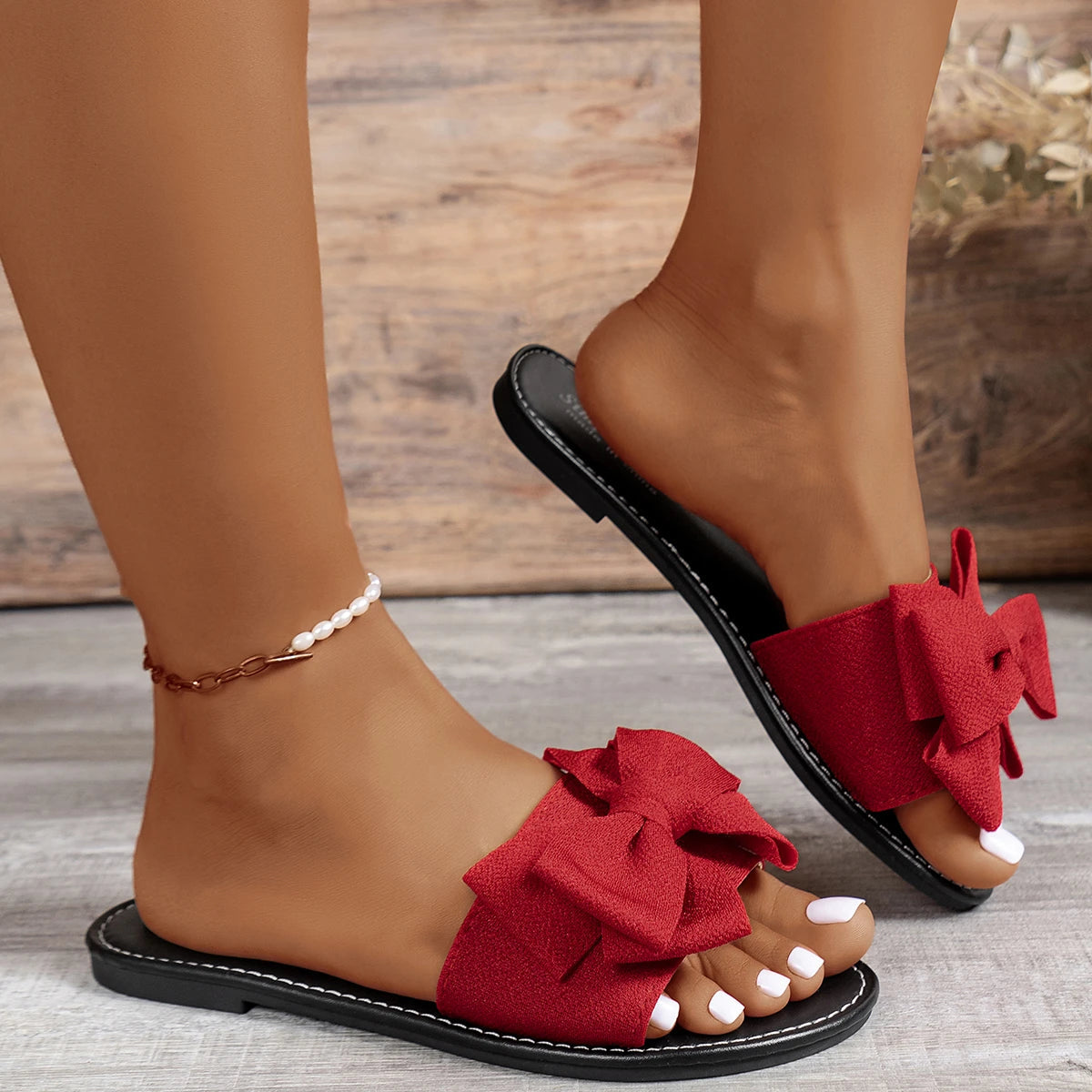 Marcia | Women's Bow Slide Sandals