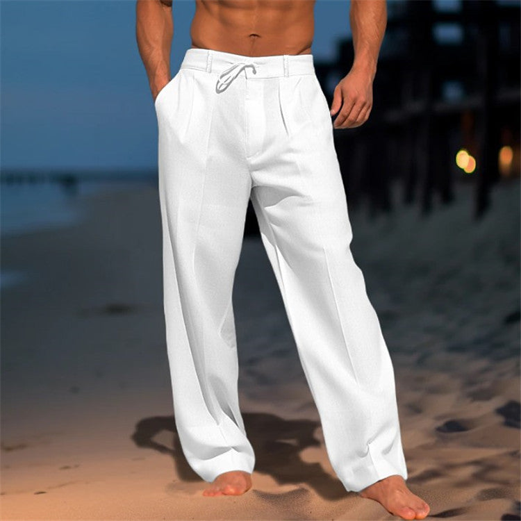 Marcus | Men's Wide Leg Drawstring Trousers