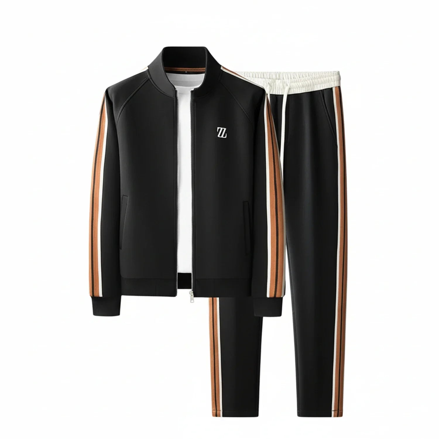Zip-Up Tracksuit Set for Men