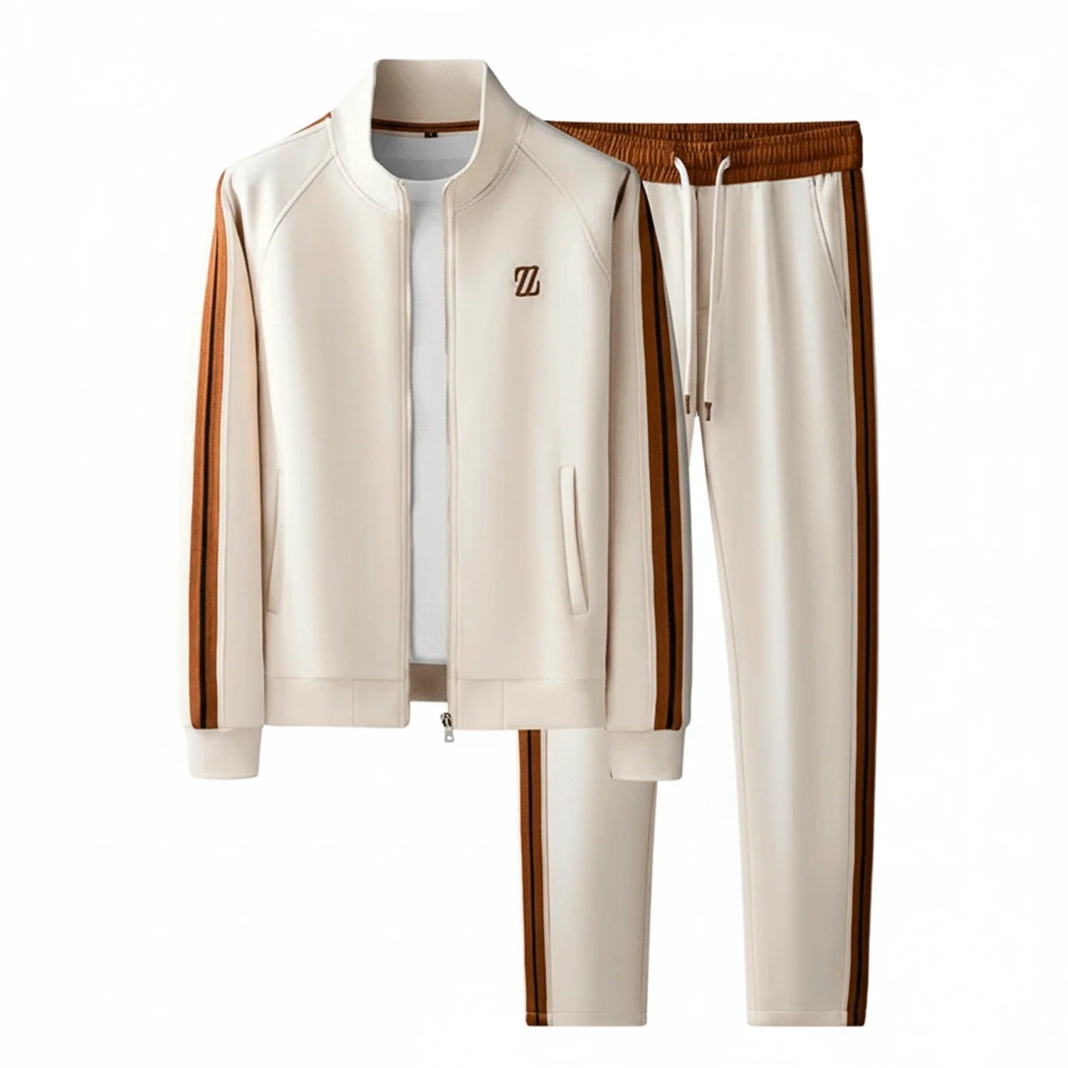 Zip-Up Tracksuit Set for Men