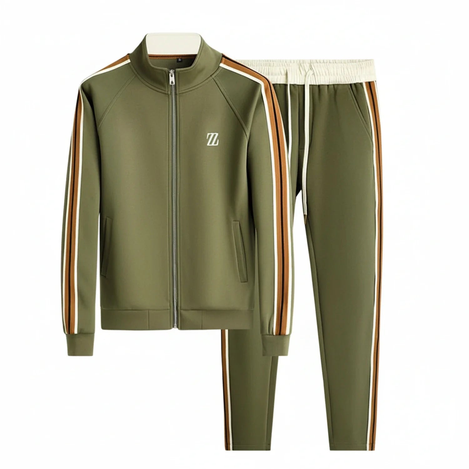 Zip-Up Tracksuit Set for Men