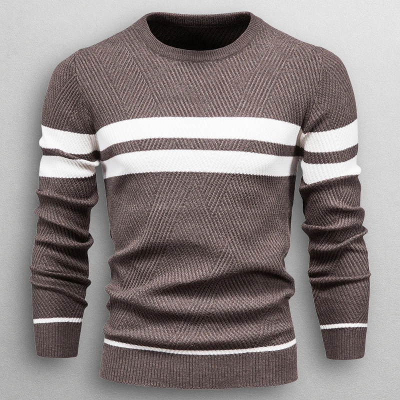 Michael | Men's Striped Crew Neck Sweater